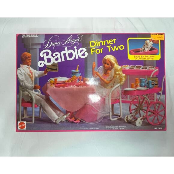 Dance Magic Barbie Dinner For Two Playset Vintage Mattel Original Box Complete - Picture 2 of 6